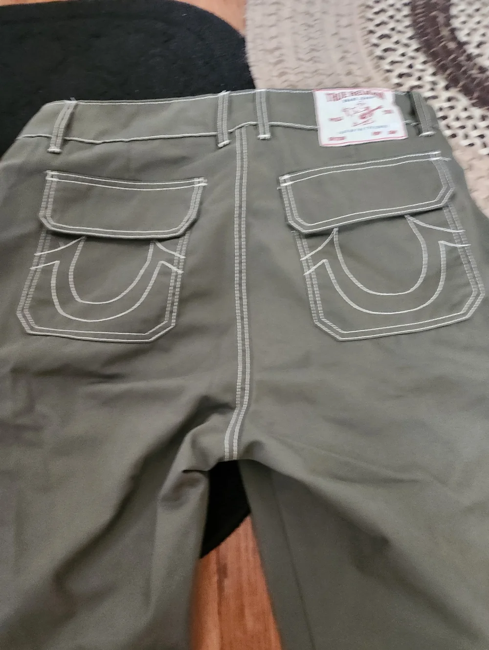 True Religion Cargo Shorts - Olive Green